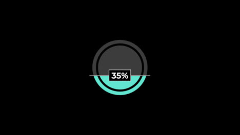 Pie-Chart-0-to-35%-Percentage-Infographics-Loading-Circle-Ring-or-Transfer,-Download-Animation-with-alpha-channel.